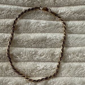 Classic .925 Italy Sterling Silver Rope Bracelet - Lirm Designer Hallmark